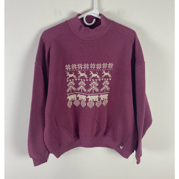 VTG Russell Athletic USA Christmas snowflake stitched pullover sweater XL - Picture 1 of 5